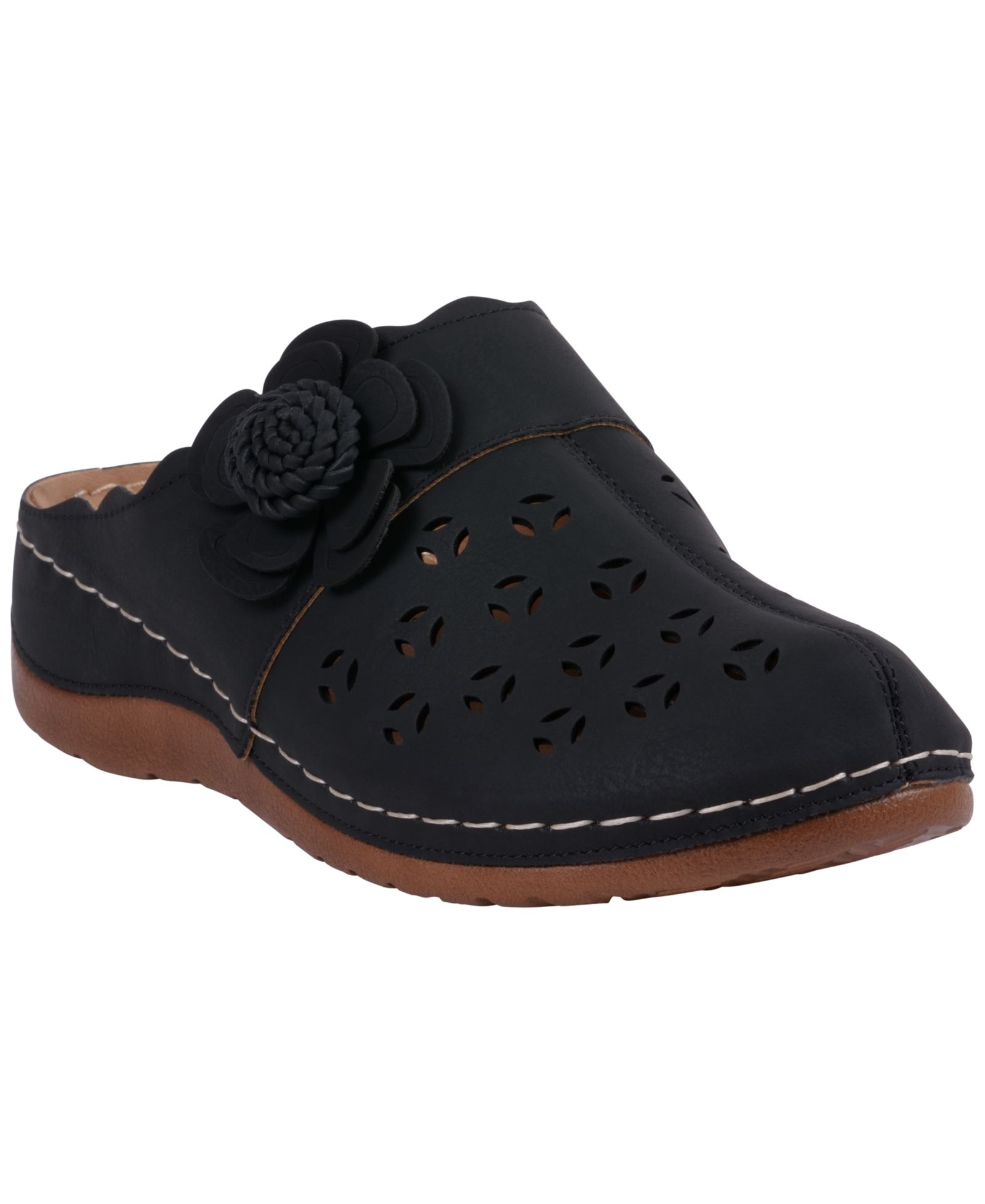 GC Shoes Women's Marisol Slip On Perforated Clogs