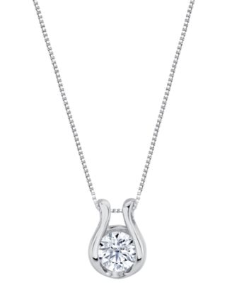 Sirena Lab Grown Diamond Horseshoe Pendant Necklace (1-1/2 ct. t.w.) in 14k White or Yellow Gold