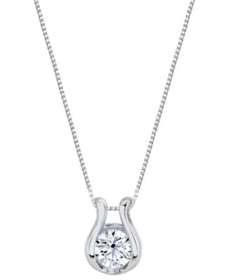 Sirena Lab Grown Diamond Horseshoe Pendant Necklace (2 ct. t.w.) in 14k White or Yellow Gold