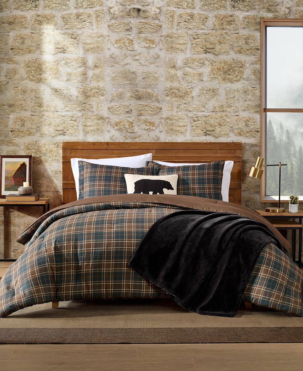 Eddie Bauer Huntley Plaid Microfiber 2-Pc. Comforter Set, Twin