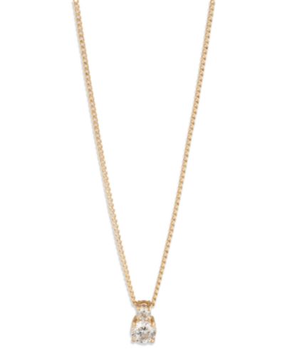 Золотистая подвеска Givenchy Cubic Zirconia Double Stone Pendant Necklace