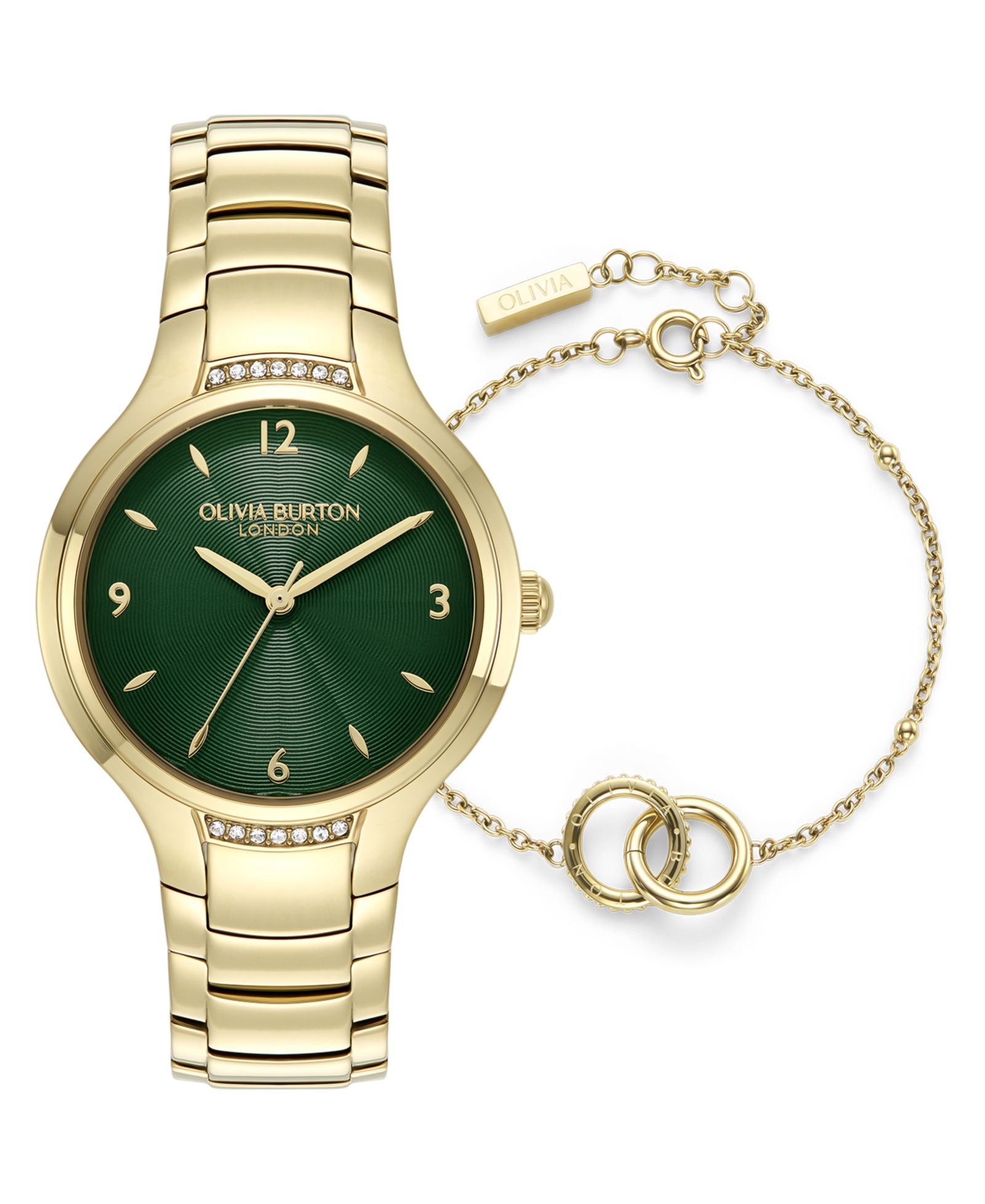 Женские часы Olivia Burton с золотистым стальным браслетом, 34mm