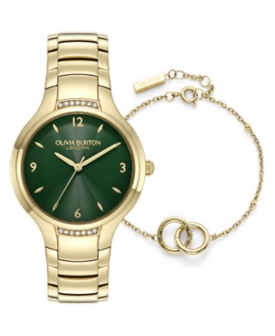 Женские часы Olivia Burton с золотистым стальным браслетом, 34mm