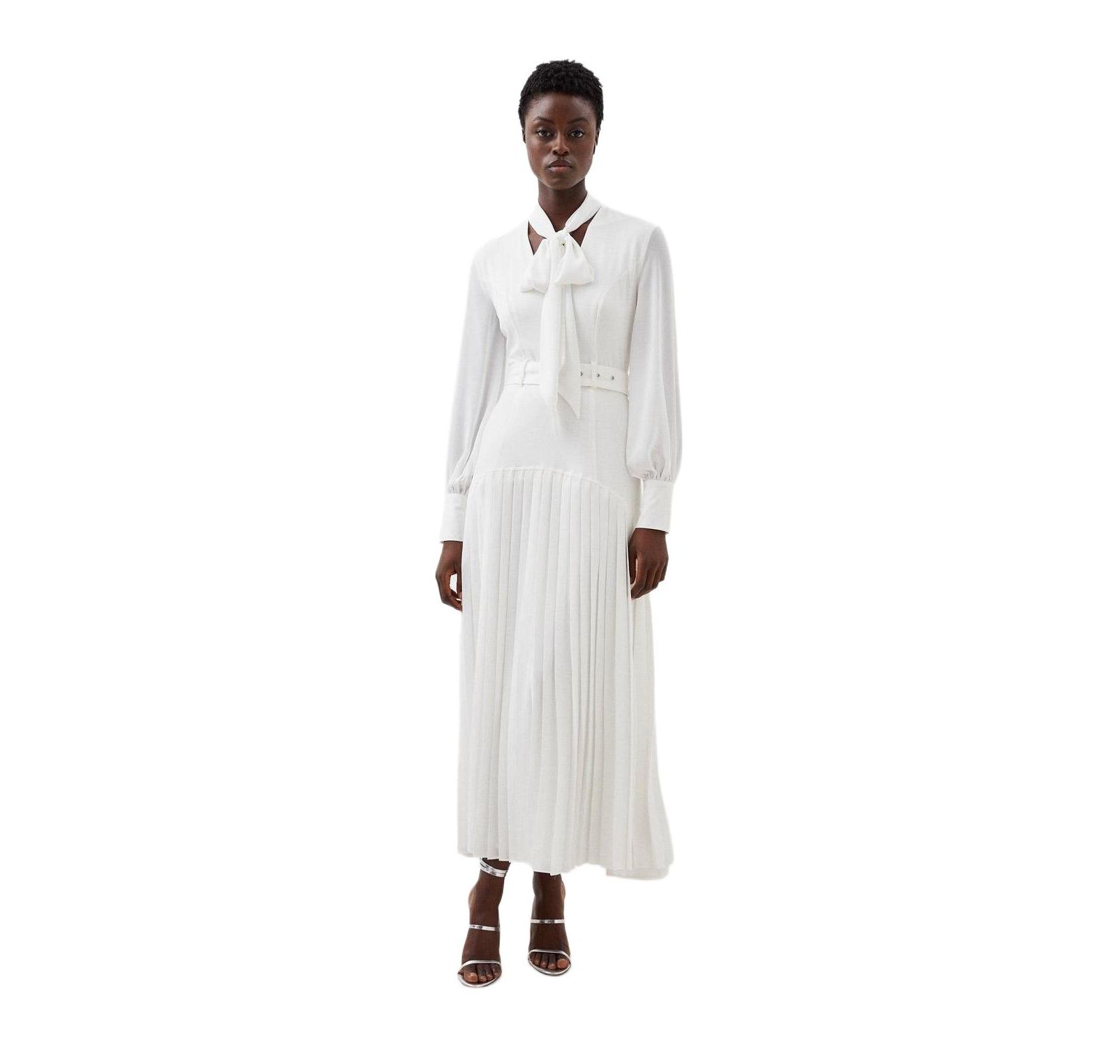 Женское макси-платье Karen Millen Jersey Ponte Georgette Mix