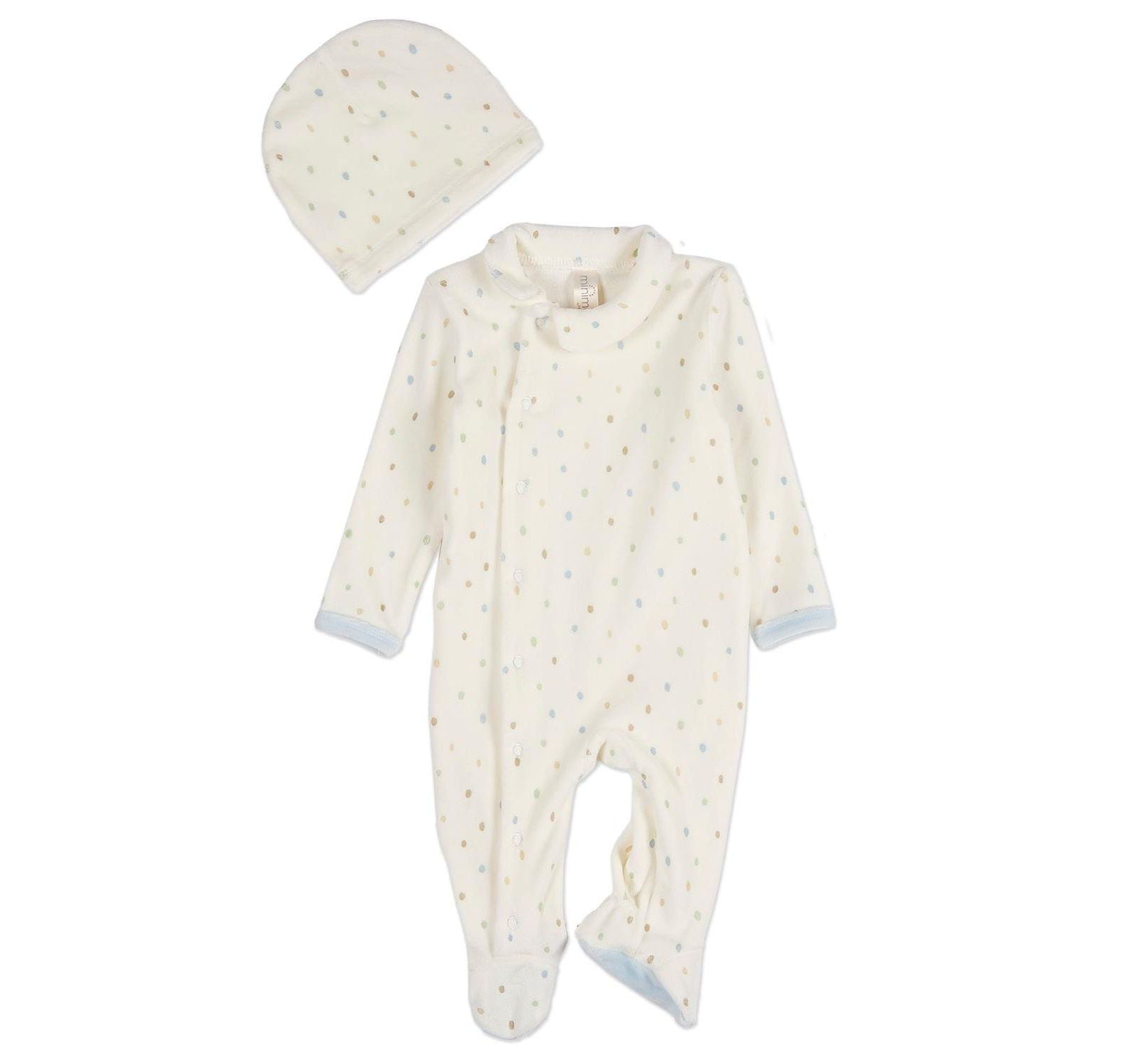 Комплект из 2 велюровых комбинезонов MeMoi Playful Dots для мальчиков
