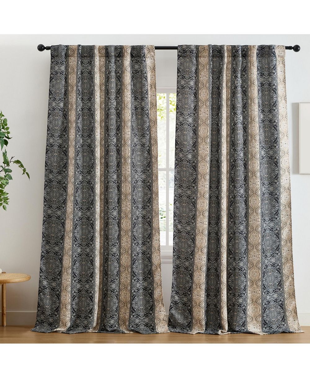 Шторы HLC.ME William Boho Damask Striped Patterned, набор из 2 шт