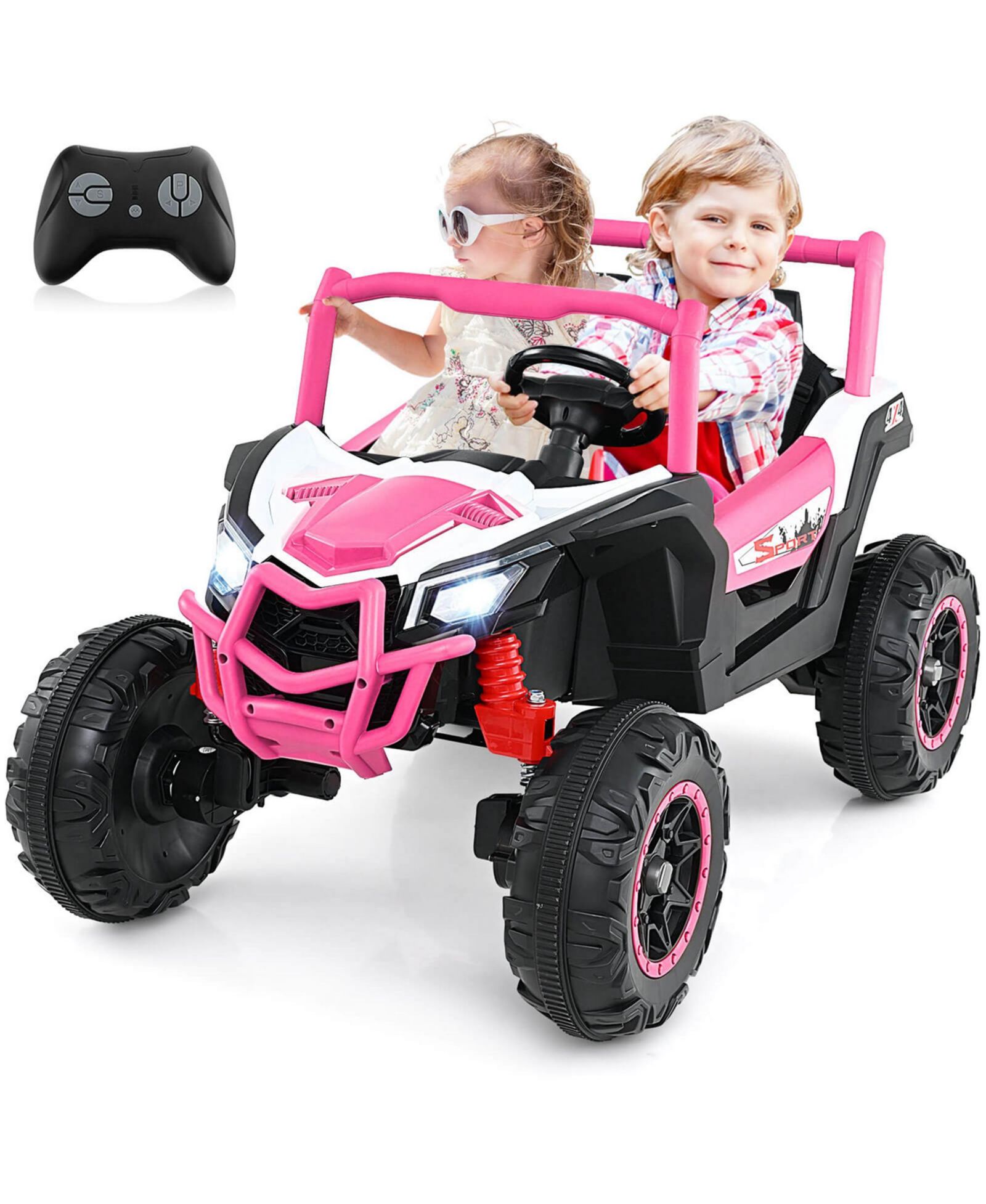 Детская машина Qaba 24V Kids Ride on UTV with 4 x 100W Powerful Engine Remote Control