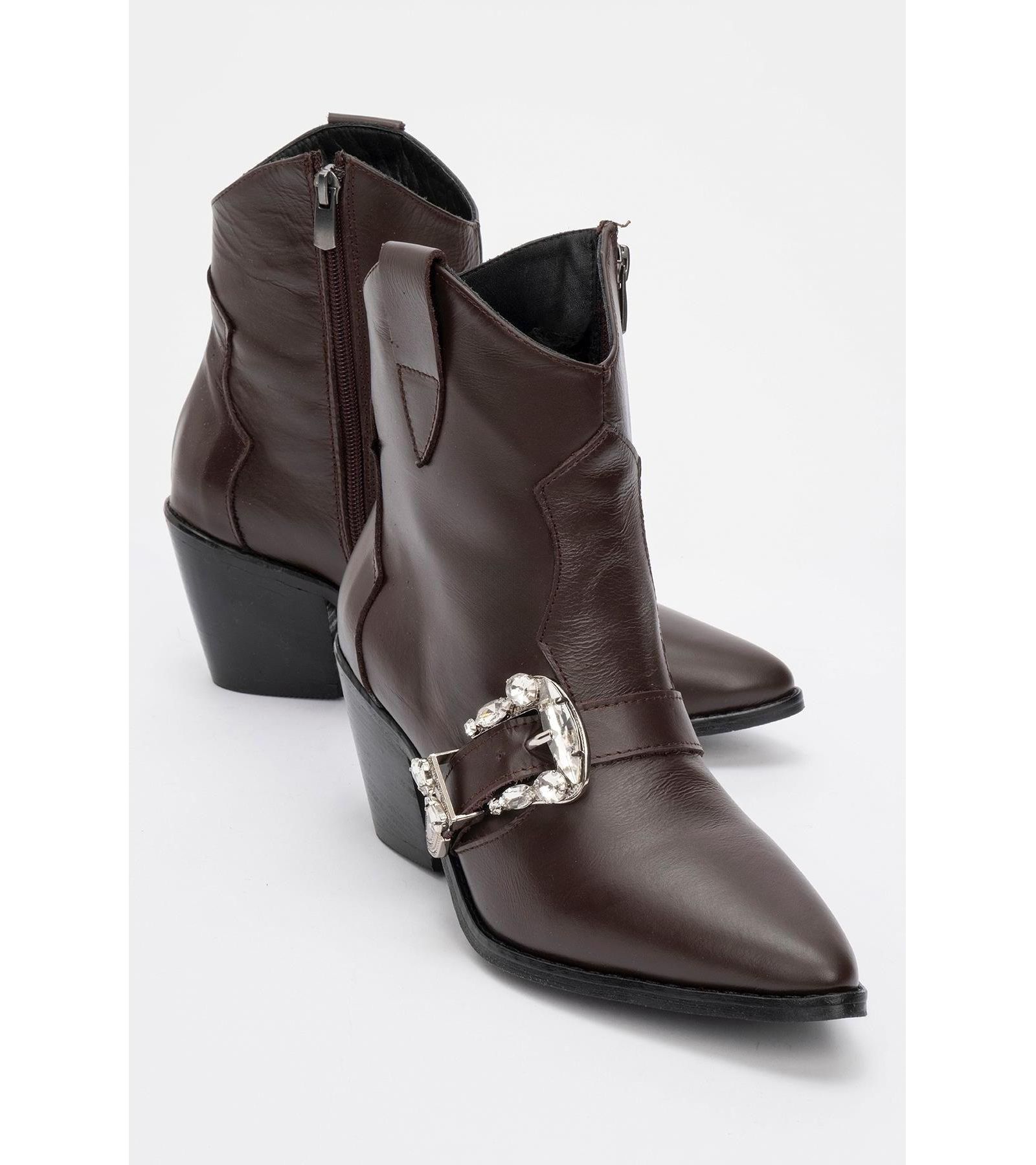 Forever & Always Shoes Any Leather Buckle Boot (Women)
