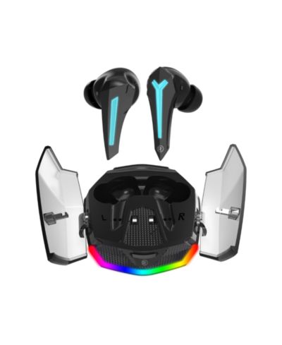 Беспроводные игровые наушники RadioShack с шумоподавлением и RGB LED Lights, 22 Hour Playtime, Black