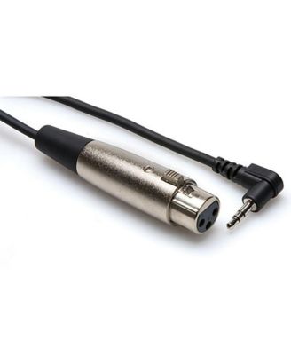 Микрофонный кабель Hosa Technology 2' XLR3F под углом 3.5mm TRS