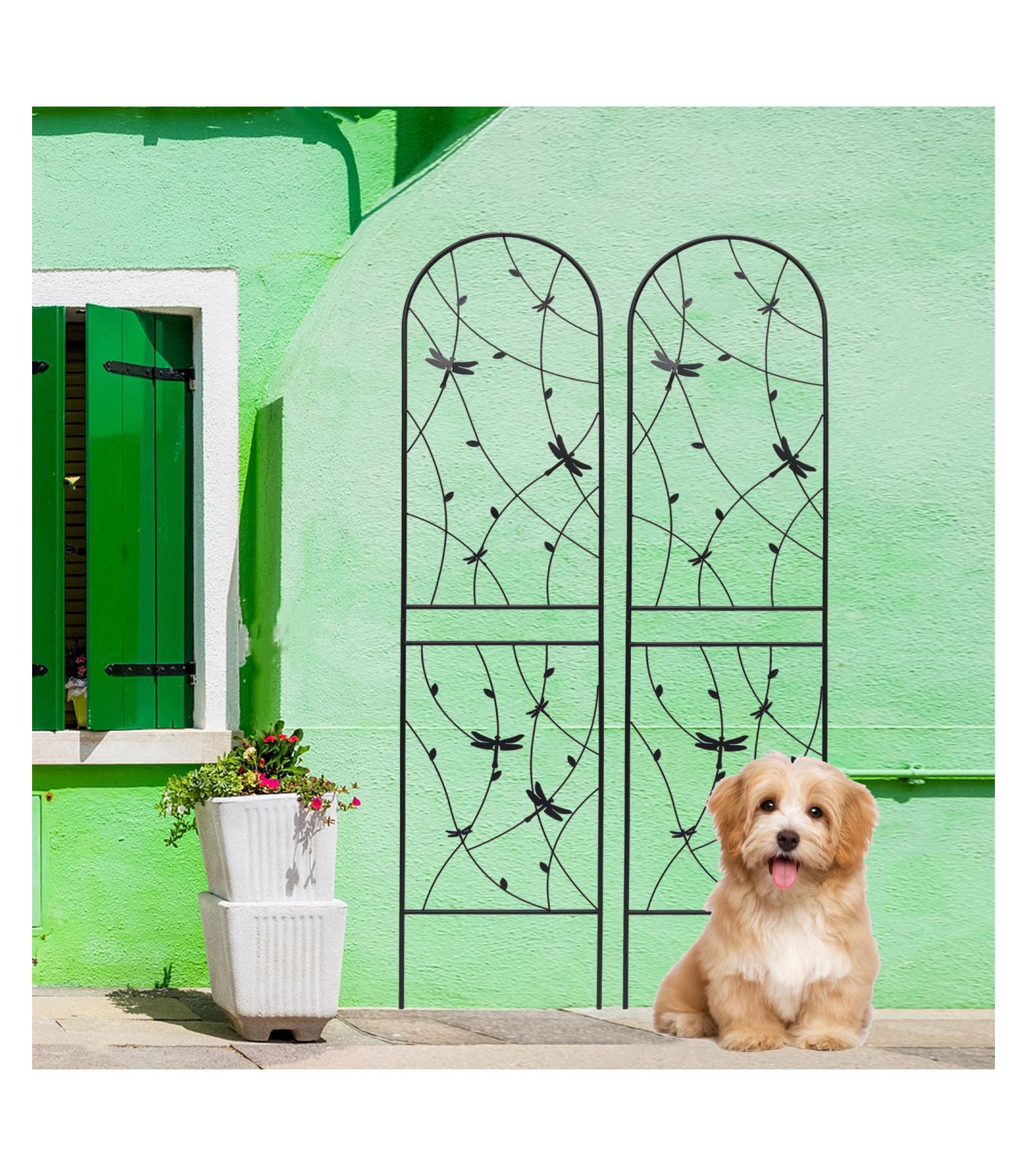 Streamdale Furniture садовый решетчатый декор Metal Garden Trellis, 2 шт. по 86.7"