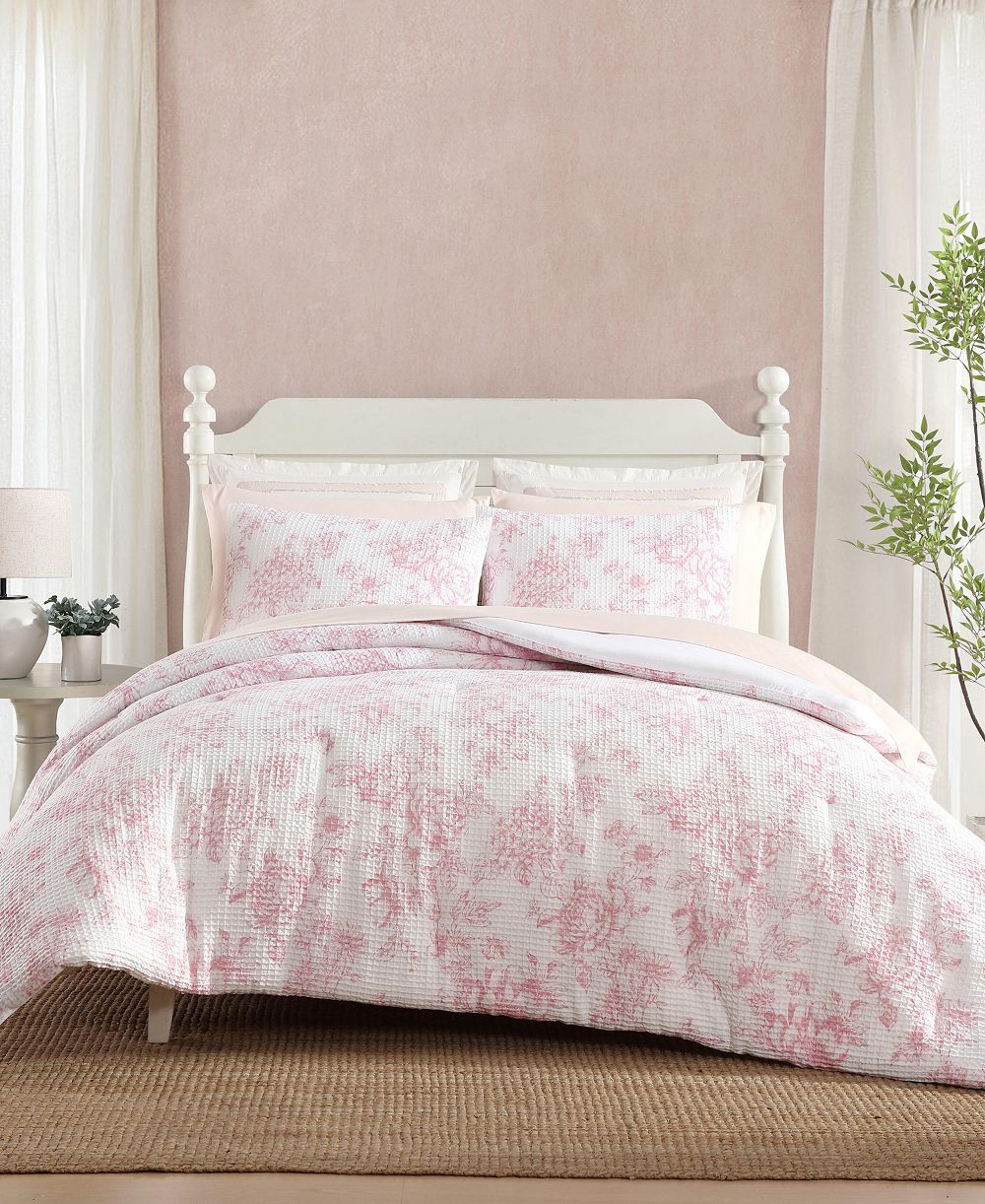 Laura Ashley Delphine комплект из 3-х покрывал Waffle Full/Queen