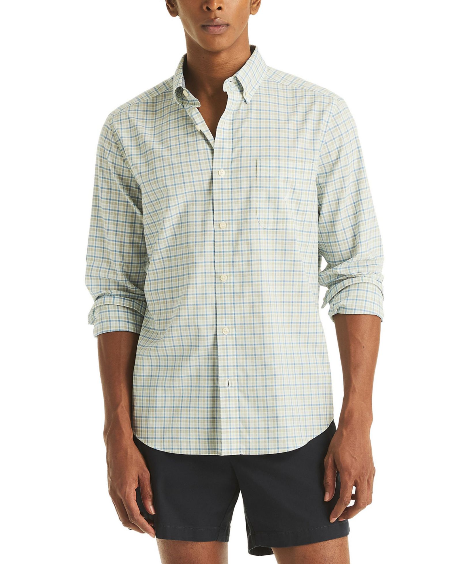 Nautica Men's Long-Sleeve Plaid Shirt