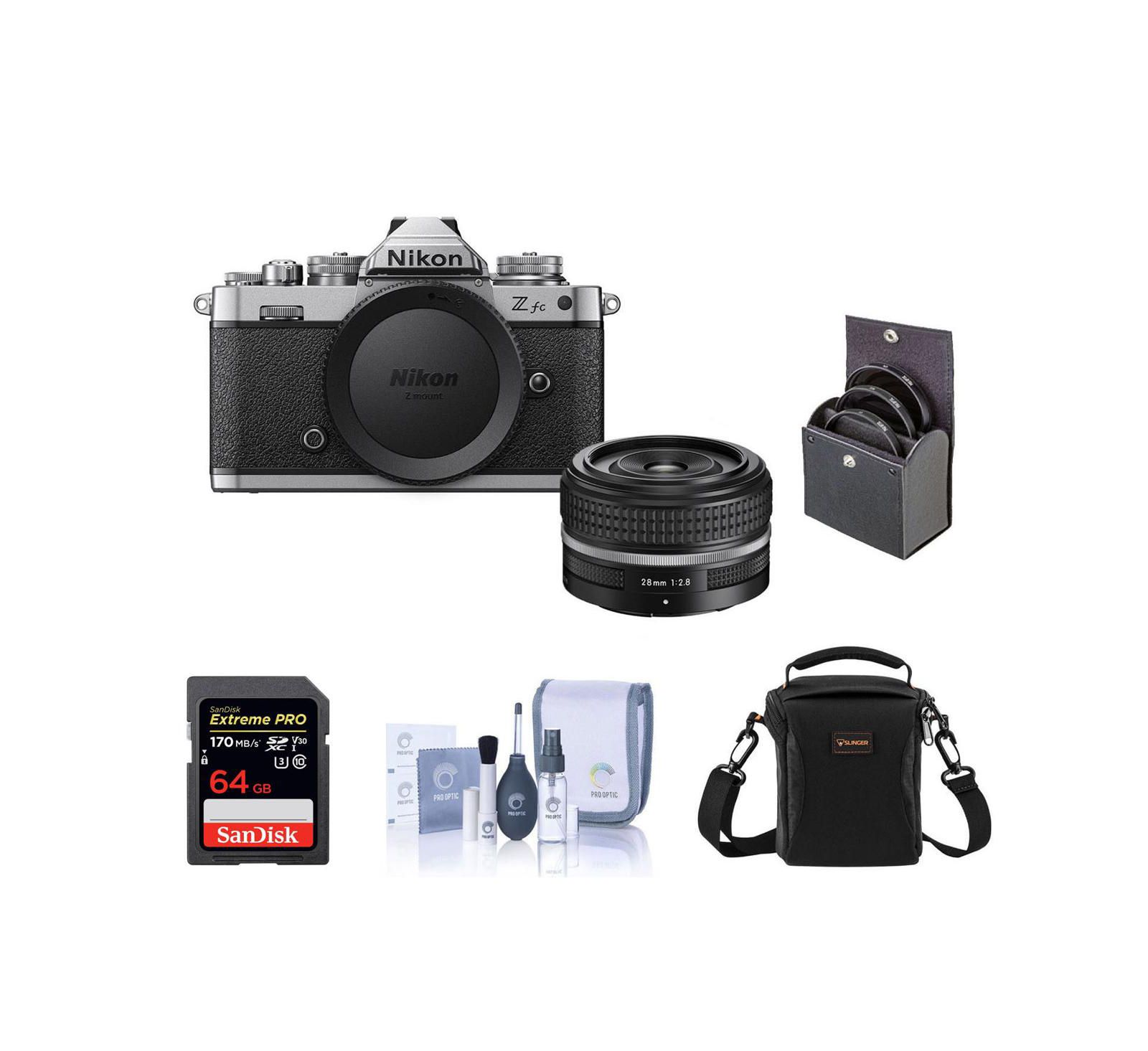 Nikon Z fc DX-Format Mirrorless Camera w/28mm f/2.8 Lens, w/Included Value