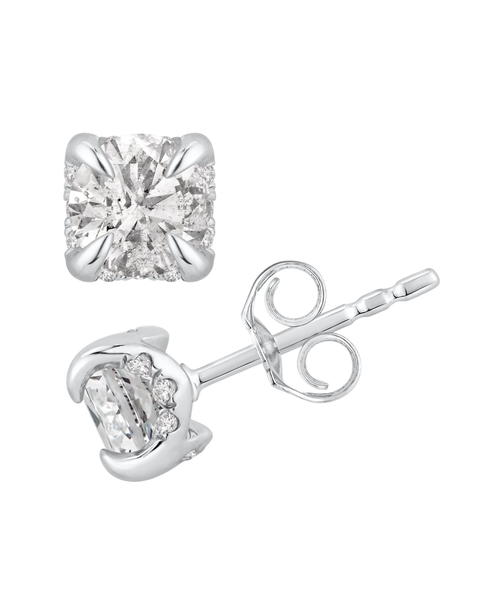 Серьги Macy's Diamond Stud 1 ct. t.w. in 14k White Gold