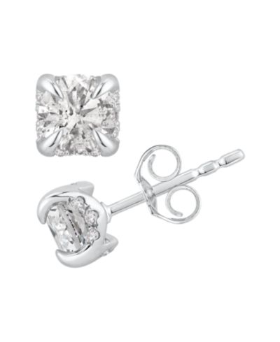 Серьги Macy's Diamond Stud 1 ct. t.w. in 14k White Gold