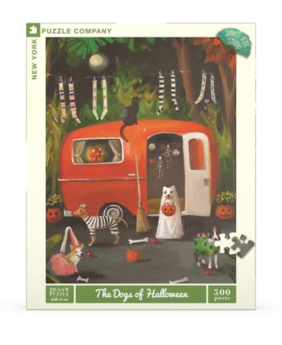 New York Puzzle Company The Dogs of Halloween 500 Piece Puzzle, Ages 10+