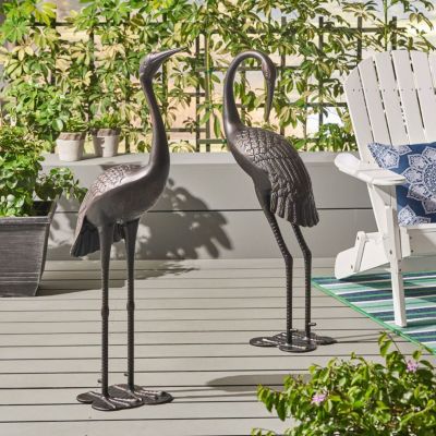 Streamdale Furniture Rust-Proof Aluminum Crane Garden Statue