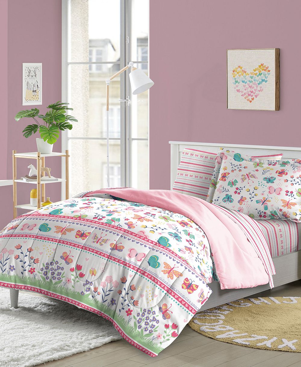 Dream Factory Butterfly Garden 5-Pc. Comforter Set, Twin