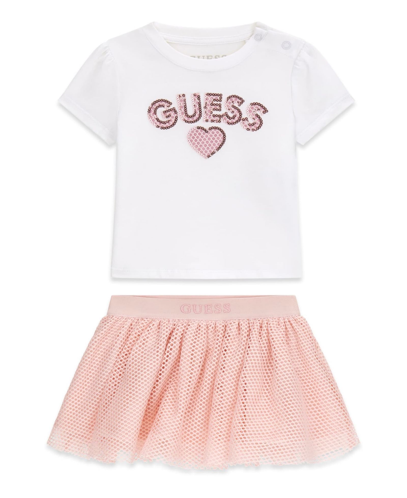 Комплект GUESS для девочек: футболка с коротким рукавом и юбка, 2-piece set