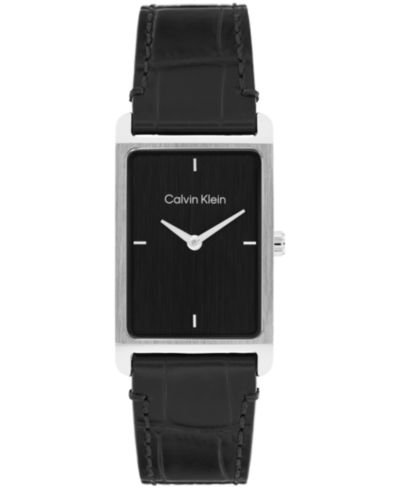 Calvin Klein Мужские часы с кожаным ремешком Black Dapper, 24mm