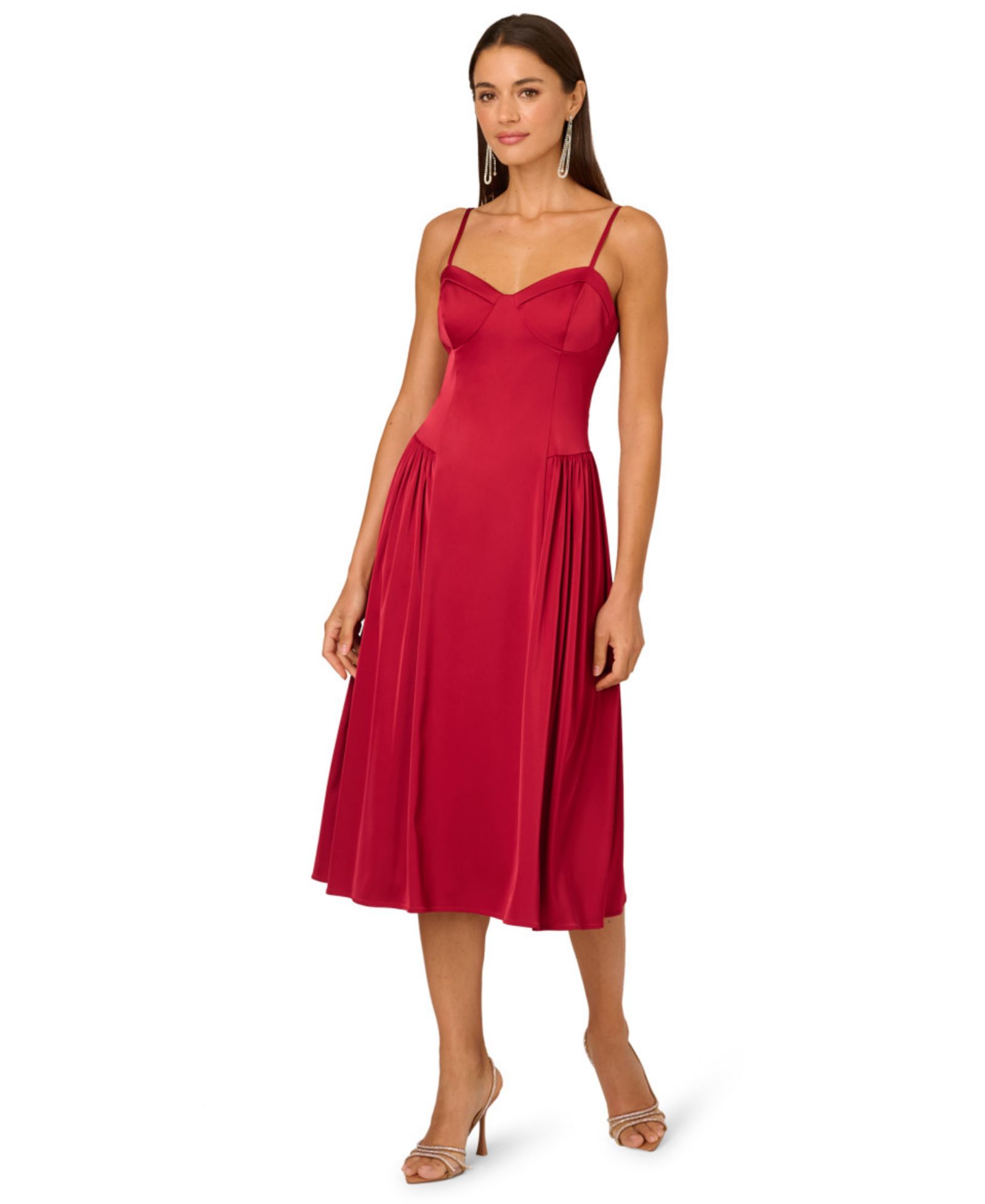 Женское миди платье Adrianna Stretch Sweetheart Neck