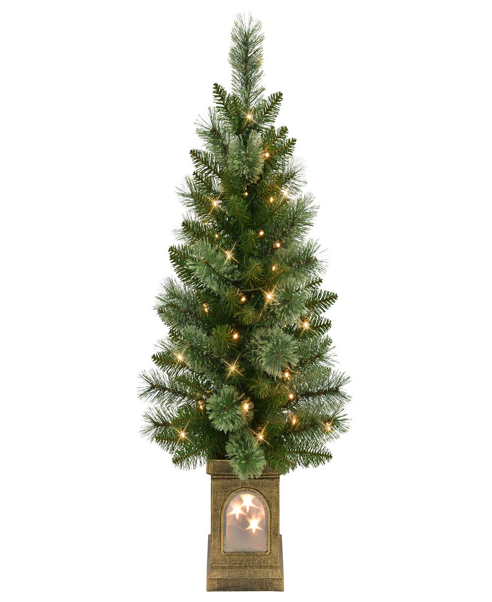 Puleo 3.5' Artificial Pre-Lit Potted Christmas Tree