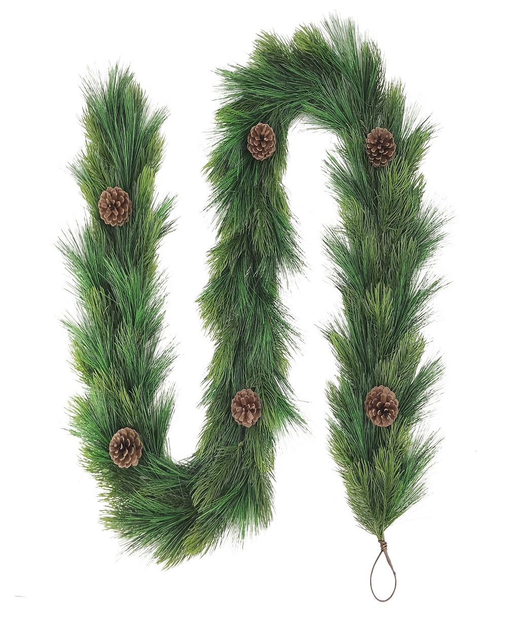 Puleo 10" Adorned Garland with Pinecones