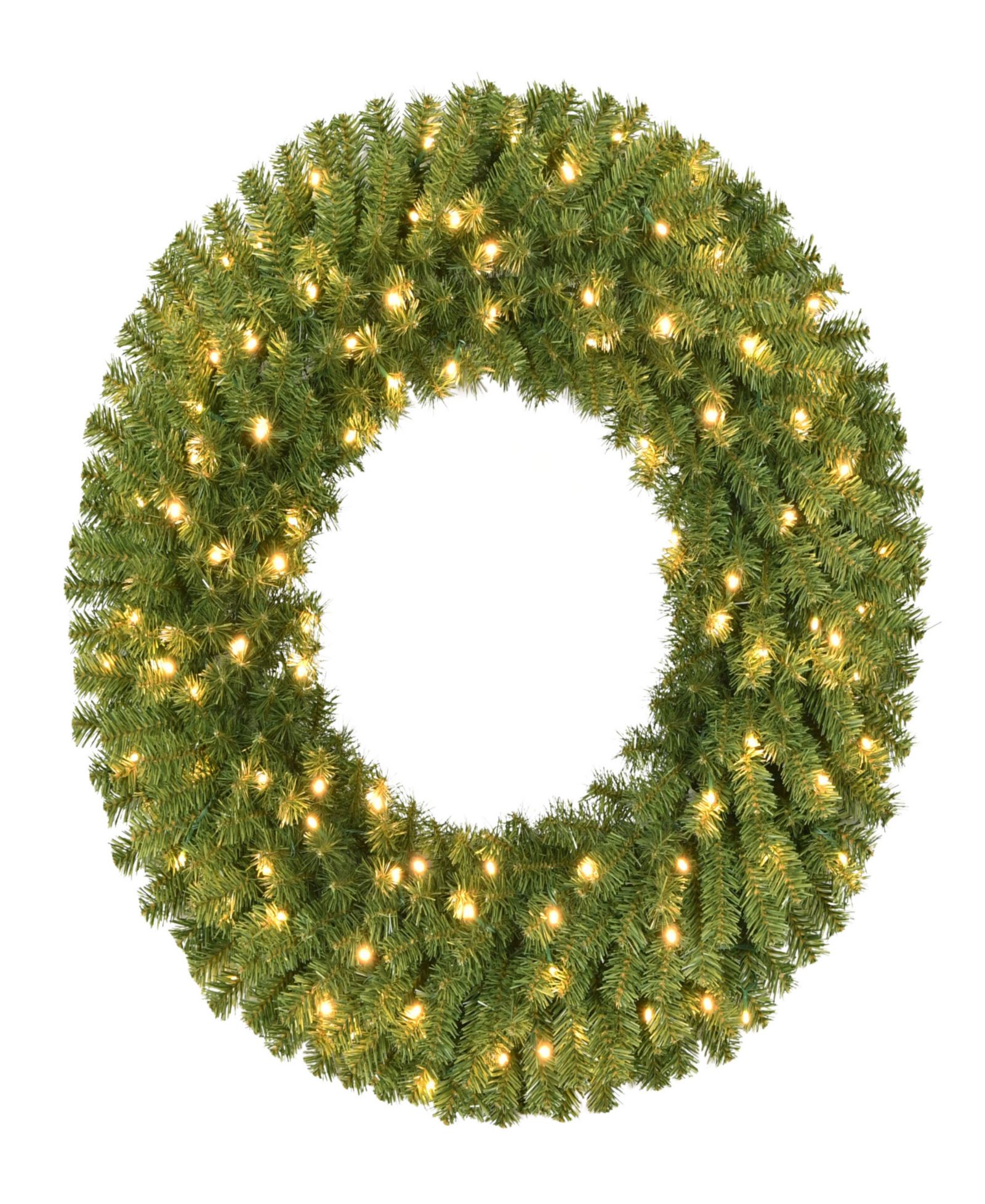Puleo 36" Pre-Lit Artificial Utah Spruce Wreath with Warm White LED Lights