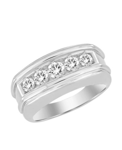 Macy's Мужское кольцо Diamond Ring 1 ct. t.w. 10k White Gold