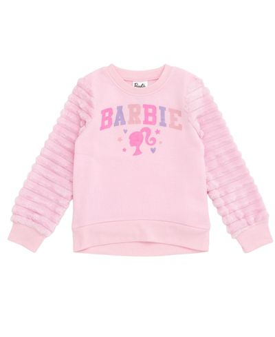 Свитшот Barbie из флиса с рукавами из искусственного меха