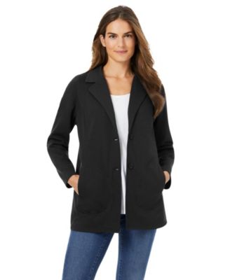 Woman Within Plus Size Knit Blazer