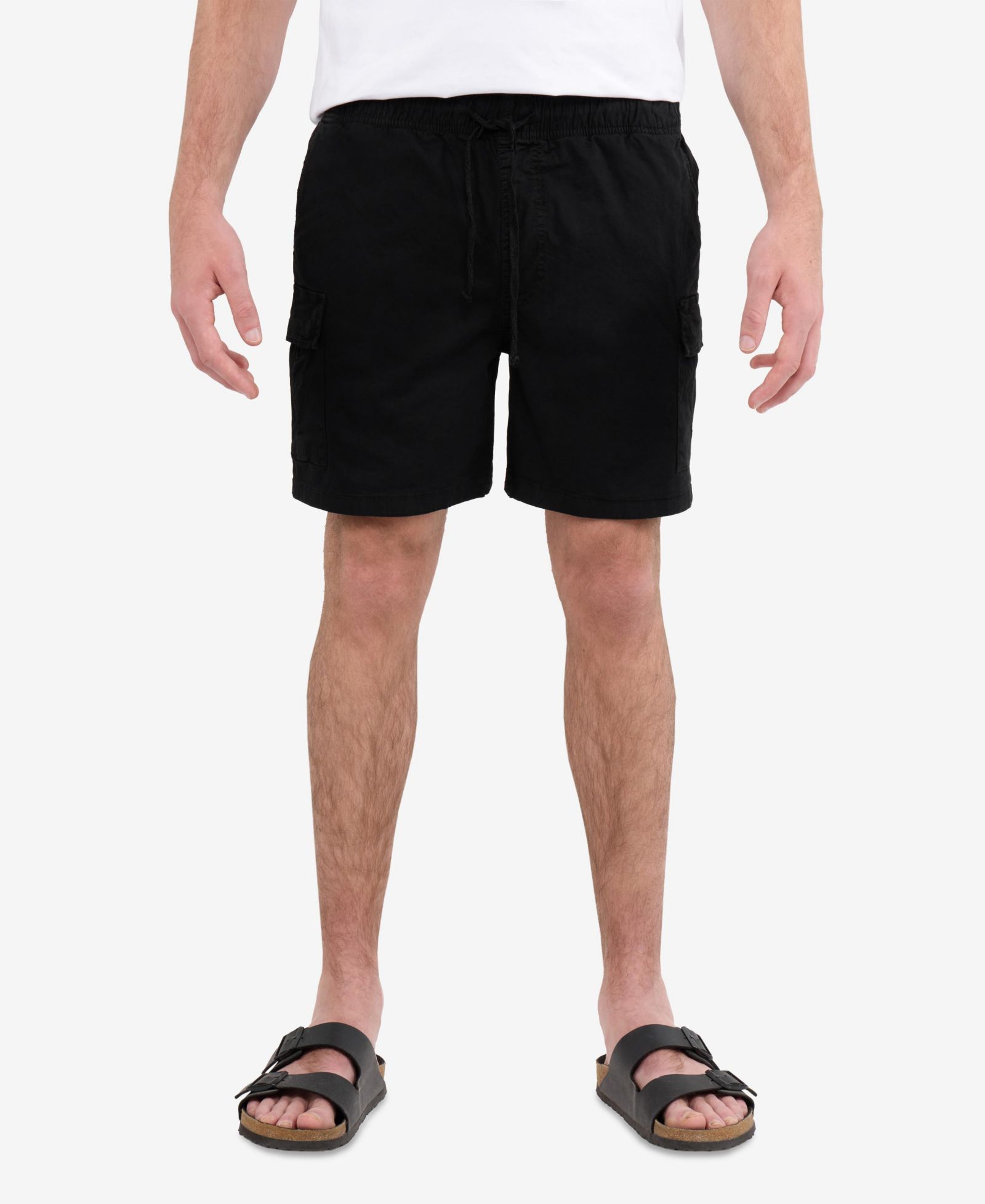 X RAY Men's 6 Inches Elastic Pull On Waistband Twill Cargo Shorts