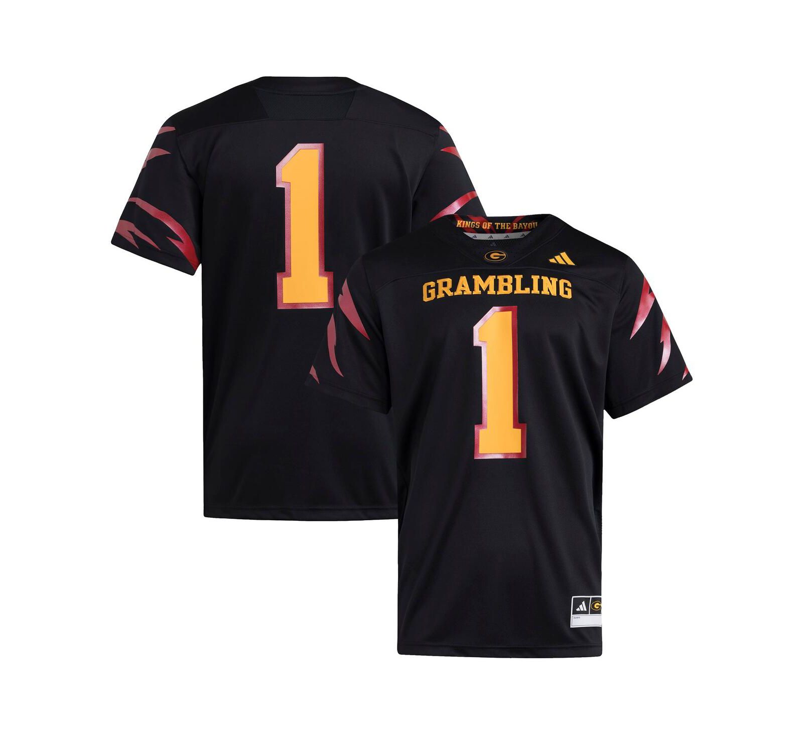 Adidas Men's Black Grambling Tigers Premier Strategy Jersey