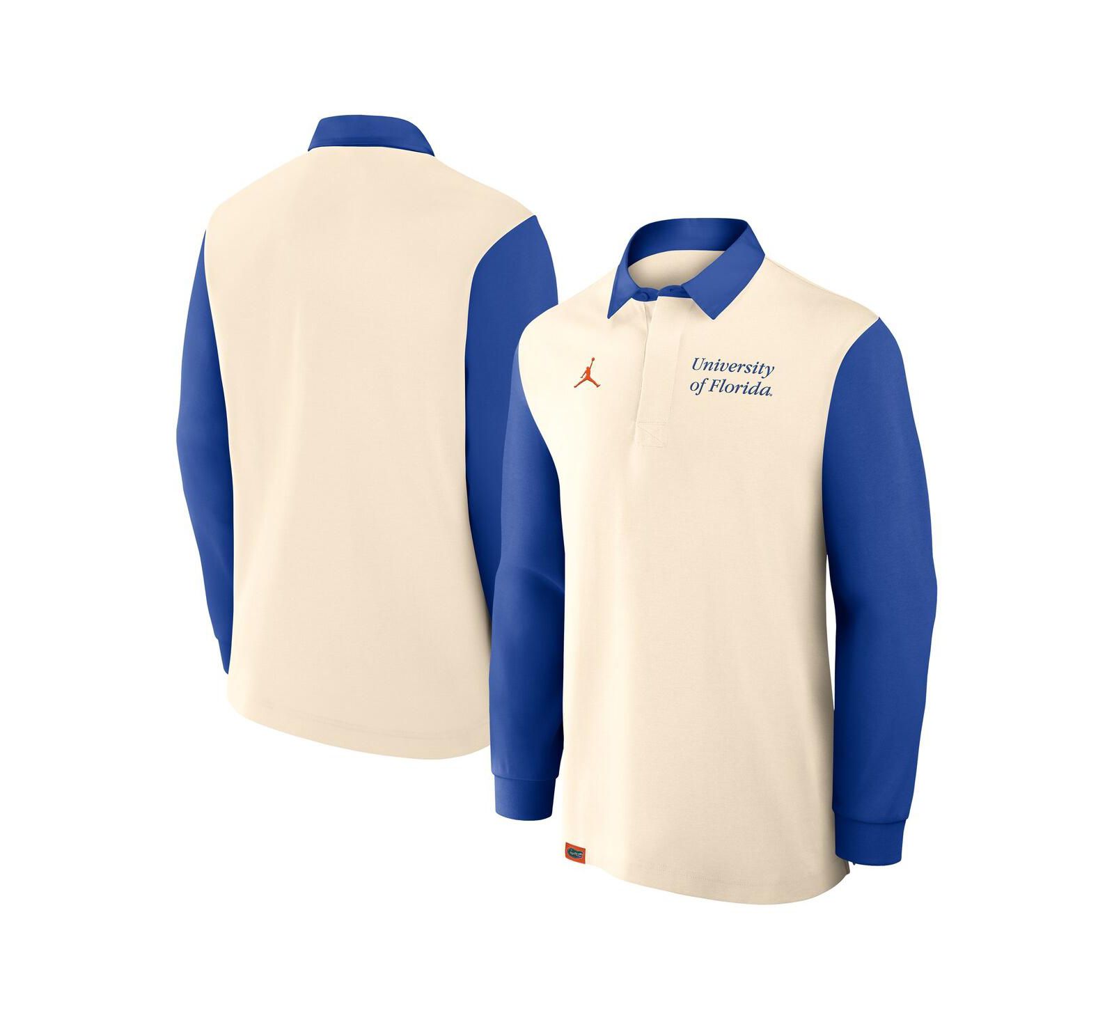 Jordan Мужская рубашка с длинным рукавом Rugby Florida Gators, Cream/Royal