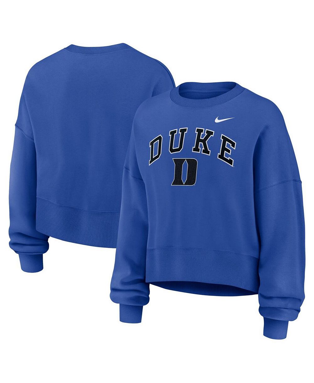 Женская толстовка Nike Royal Duke Blue Devils Oversized Phoenix Arch Pullover Sweatshirt