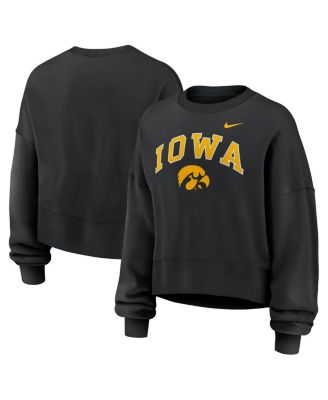Nike Women's Black Iowa Hawkeyes Oversized Phoenix Arch Pullover Sweatshirt
