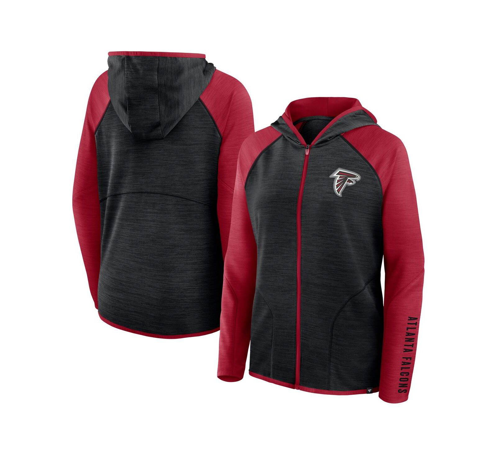 Женское худи Fanatics Atlanta Falcons Redzone End Around Pass Raglan с молнией