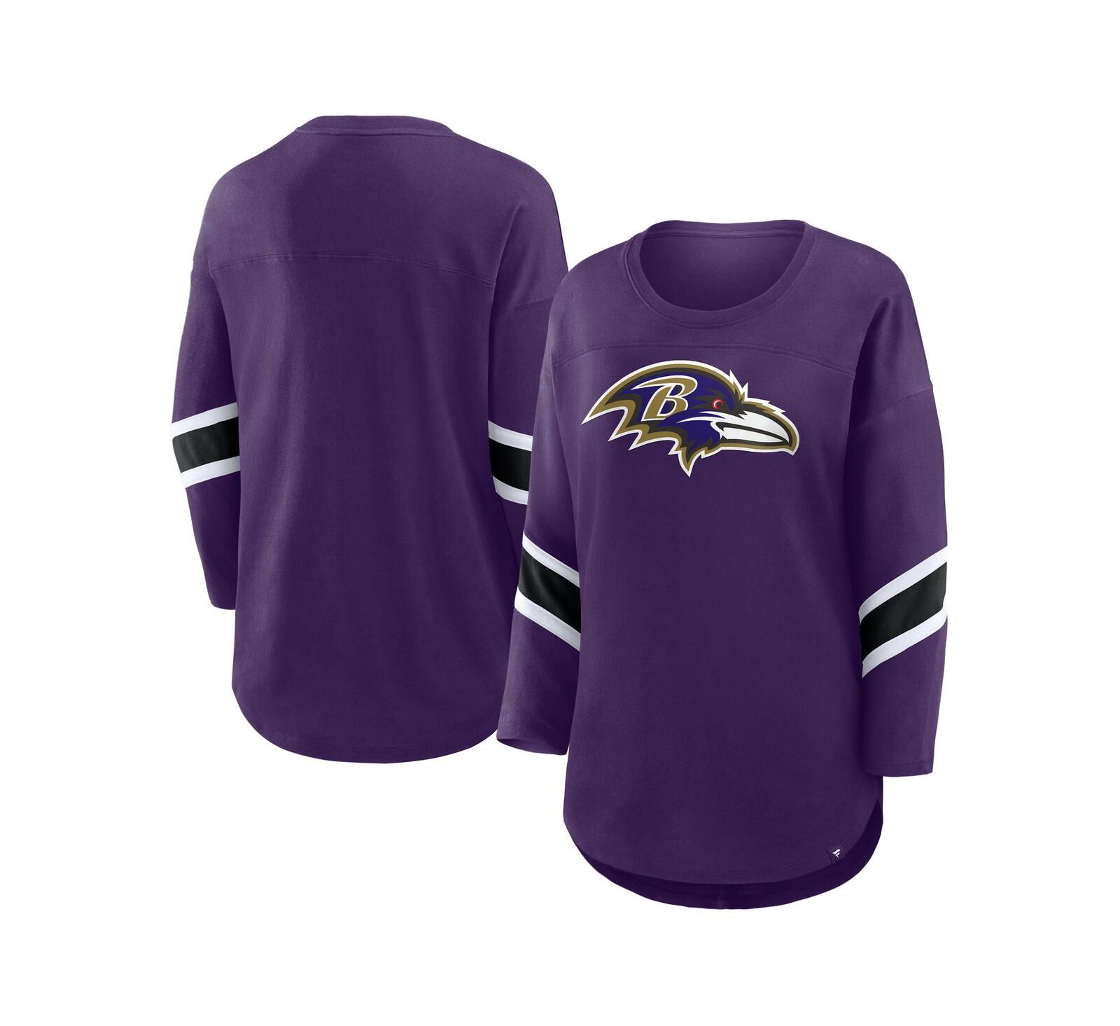 Женская футболка Fanatics Purple Baltimore Ravens Redzone 3/4-Sleeve