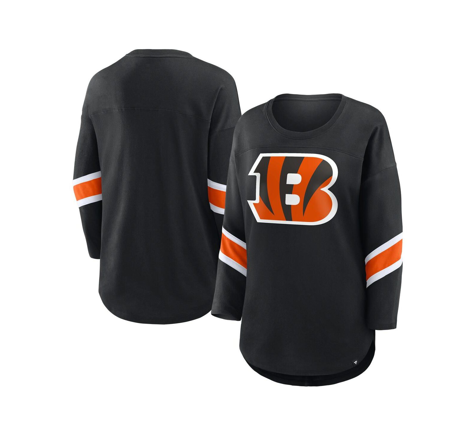 Fanatics Women's Black Cincinnati Bengals Redzone 3/4-Sleeve T-Shirt