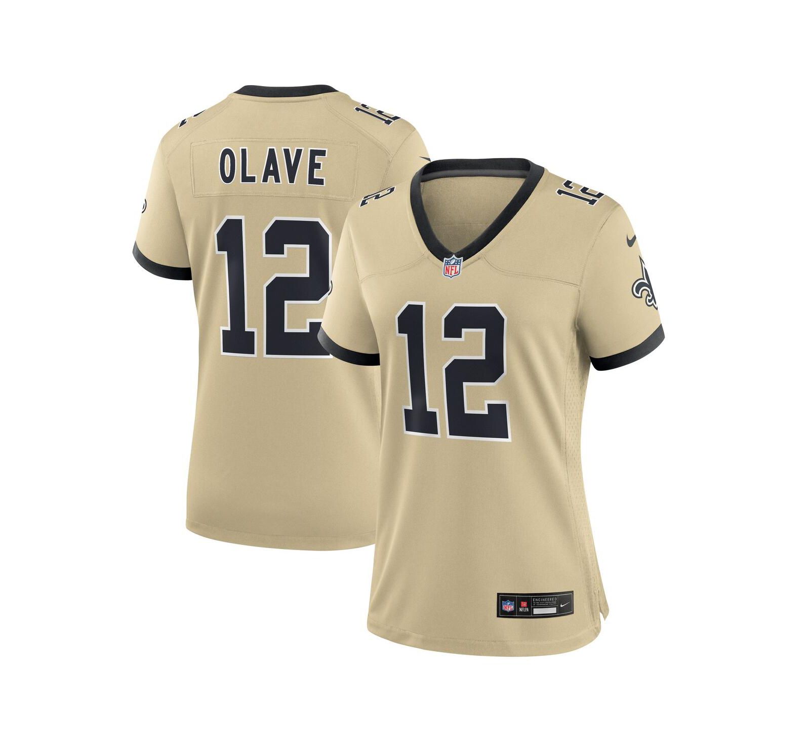 Женская джерси Nike Chris Olave Gold New Orleans Saints Gameday Golds Alternate Game Player
