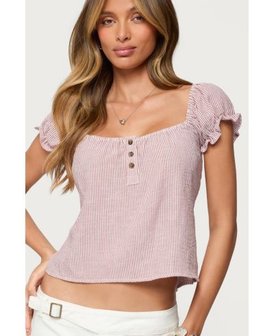 Женский топ Edikted Rhory в полоску в стиле babydoll