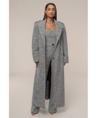 JLUXLABEL Women's Savannah Belted Tweed Coat
