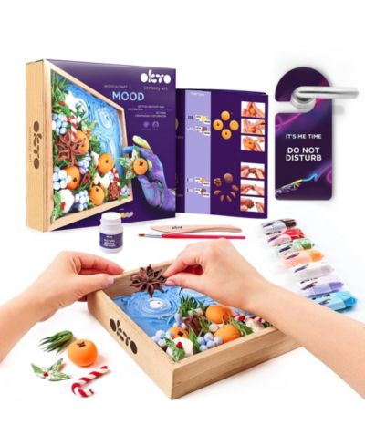 OKTO Air-Dry Clay 3D Painting Kit – Mood 21×21 Joy (8.3 x 8.3 in)