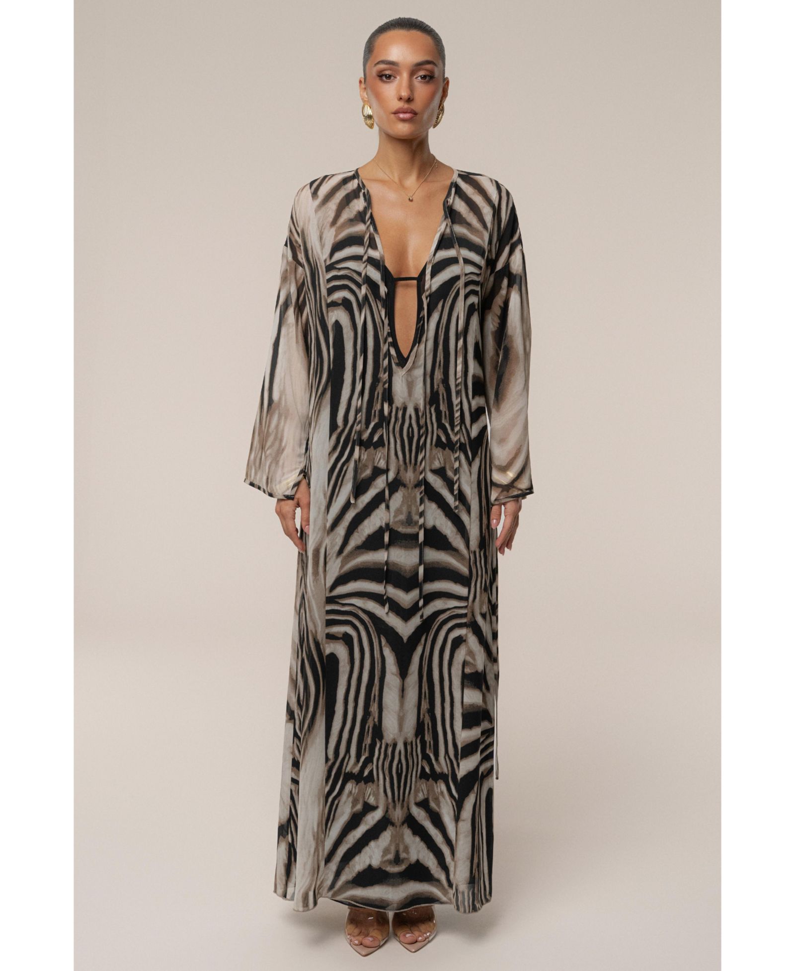JLUXLABEL Макси-платье Zebra New Vista