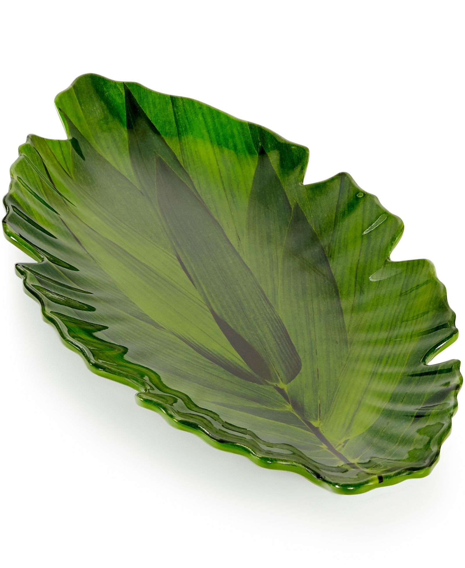 Сервировочное блюдо Q Squared Zen Melamine Small Green Leaf