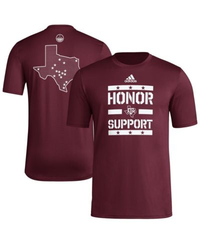 Adidas Men's Maroon Texas A&M Aggies Honor Support Pre-Game T-Shirt