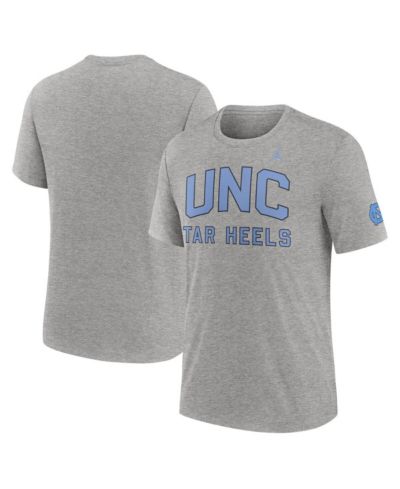 Мужская футболка Jordan North Carolina Tar Heels Campus Collegiate Block серого цвета