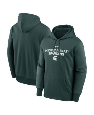 Nike Men's Green Michigan State Spartans Team Stacked Performance Pullover Hoodie