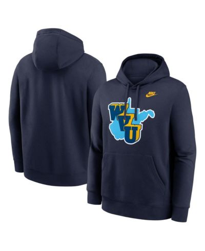 Nike мужское худи West Virginia Mountaineers 1965 Throwback Club Fleece Navy